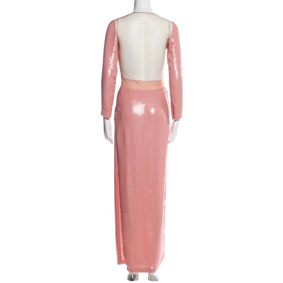 Stella McCartney Sequin Silk Crew Neck Evening Gown in color Pink Hydrangea - Picture 2 of 10